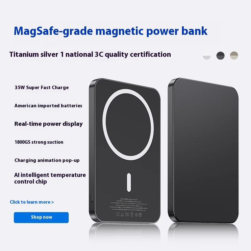 MagSafe Wireless Power Bank - 10,000mAh Magnetic Portable Charger for iPhone