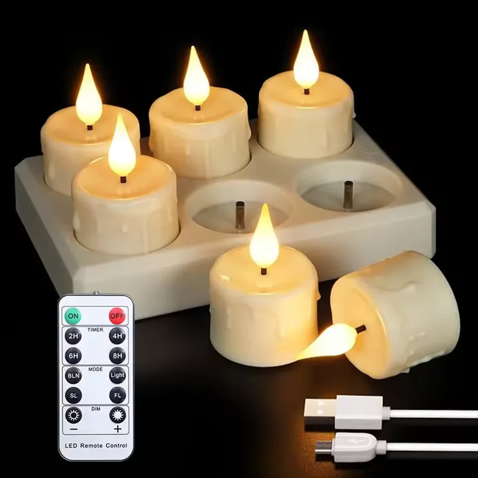 3D MagicFlame™ LED Candles – Rechargeable, Flameless & Ultra-Realistic Glow