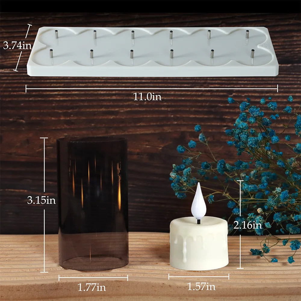 FPOO Rechargeable Flameless Tea Light Candles – USB Recharge + Remote & Timer, LED Flicker Effect for Home Decor, Holiday & Events