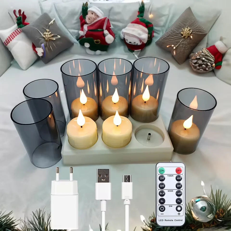 3D MagicFlame™ LED Candles – Rechargeable, Flameless & Ultra-Realistic Glow