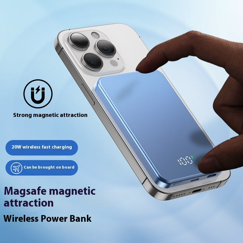 Fast Charge MagSafe Power Bank - 10,000mAh Wireless Portable Charger for iPhone
