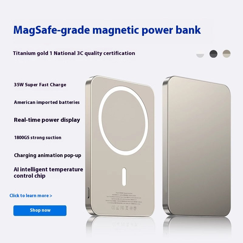 MagSafe Wireless Power Bank - 10,000mAh Magnetic Portable Charger for iPhone